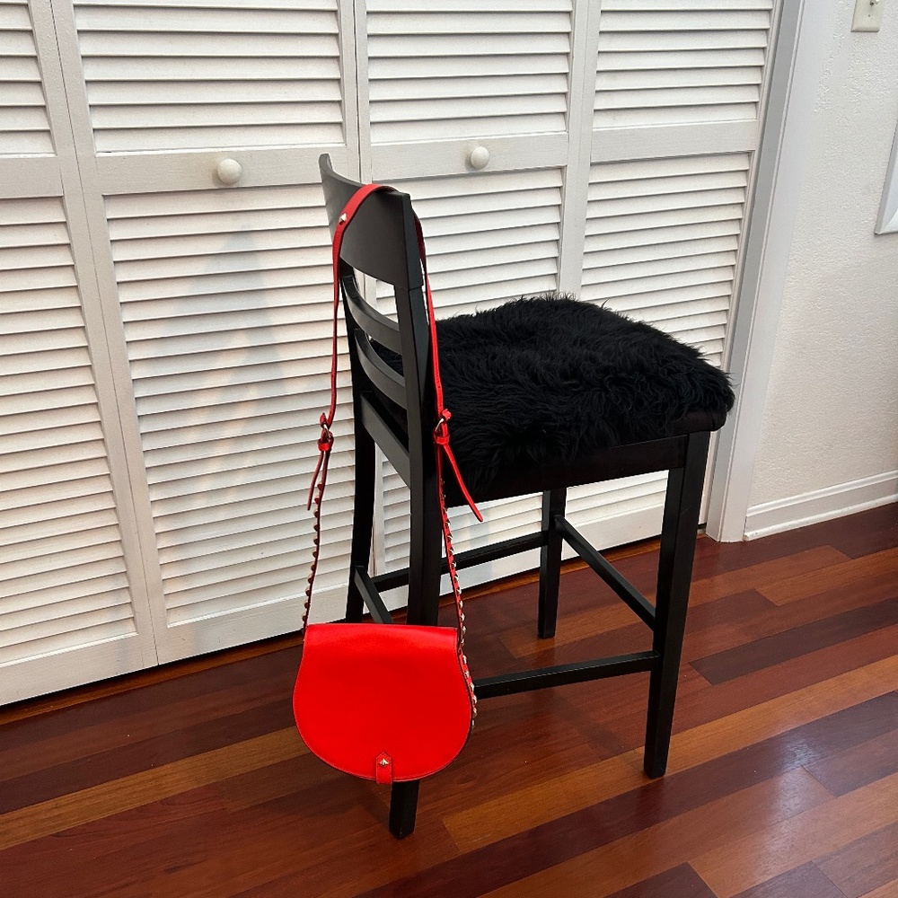 REBECCA MINKOFF RED LEATHER CROSSBODY PURSE